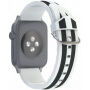 Сіліконовий ремінецьь зі смужками для Apple Watch Ultra 49mm / 46mm / 45mm / 44mm / 42mm - чорно-білий