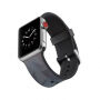 Сіліконовий ремінецьь з сірим узором для Apple Watch 42mm / 41mm / 40mm / 38mm - чорний