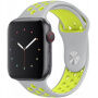 Силіконовий ремінець для Apple Watch 42mm / 41mm / 40mm / 38mm - сірий-жовтий