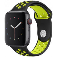 Силіконовий ремінець для Apple Watch Ultra 49mm / 46mm / 45mm / 44mm / 42mm - чорний-жовтий