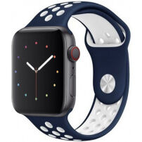 Силіконовий ремінець для Apple Watch Ultra 49mm / 46mm / 45mm / 44mm / 42mm - синій-білий