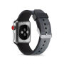 Сіліконовий ремінецьь з сірим узором для Apple Watch 42mm / 41mm / 40mm / 38mm - чорний