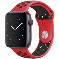 Силіконовий ремінець для Apple Watch Ultra 49mm / 46mm / 45mm / 44mm / 42mm - червоний-чорний