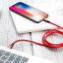 BASEUS lightning / USB-C кабель для iPhone - 2m - червоний