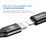 BASEUS lightning / USB-C кабель для iPhone - 2m - чорний