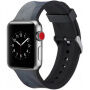 Сіліконовий ремінецьь з сірим узором для Apple Watch 42mm / 41mm / 40mm / 38mm - чорний