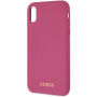 Guess Silicone Gold Logo case футляр для iPhone XR - рожева