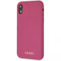 Guess Silicone Gold Logo case футляр для iPhone XR - рожева