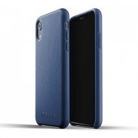 Mujjo Full Leather панель для iPhone XR - синій