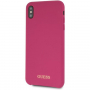 Guess Silicone Gold Logo case футляр для iPhone XS Max - рожева