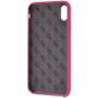 Guess Silicone Gold Logo case футляр для iPhone XS Max - рожева