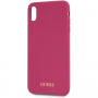 Guess Silicone Gold Logo case футляр для iPhone XS Max - рожева