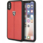 Ferrari Heritage Stripe Hard шкіряний чохол для iPhone X / XS - червоний