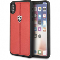 Ferrari Heritage Stripe Hard шкіряний чохол для iPhone X / XS - червоний