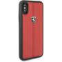 Ferrari Heritage Stripe Hard шкіряний чохол для iPhone X / XS - червоний