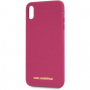 Karl Lagerfeld Gold Logo Silicone Case футляр для iPhone XS Max - фухсия