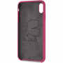 Karl Lagerfeld Gold Logo Silicone Case футляр для iPhone XS Max - фухсия