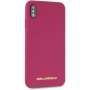 Karl Lagerfeld Gold Logo Silicone Case футляр для iPhone XS Max - фухсия