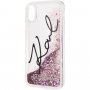 Karl Lagerfeld Signature TPU Glitter Star чохол для iPhone XS Max - рожева