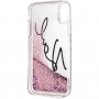 Karl Lagerfeld Signature TPU Glitter Star чохол для iPhone XS Max - рожева
