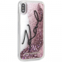 Karl Lagerfeld Signature TPU Glitter Star чохол для iPhone XS Max - рожева