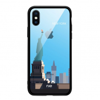NXE kryt se skleněnou zadní stranou pro iPhone XS Max - New York