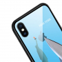 NXE kryt se skleněnou zadní stranou pro iPhone XS Max - New York