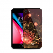 NXE kryt se skleněnou zadní stranou pro iPhone SE (2020/2022) / 8 / 7 - oranžová květina