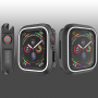 Сіліконовий чохол для Apple Watch 40mm - чорний - біла