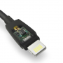 ROCK зарядний MFi сертифікований lightning кабель для синхронізаці для Apple iPhone / iPad / iPod - чорний - 2 м