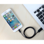 ROCK зарядний MFi сертифікований lightning кабель для синхронізаці для Apple iPhone / iPad / iPod - чорний - 2 м