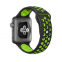 Силіконовий ремінець для Apple Watch 42mm / 41mm / 40mm / 38mm - чорний-зелений