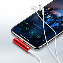 USAMS редукція з lightning / 3.5 jack конекторами - червоний