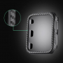 Захисний чохол з карбоновим малюнком для Apple Watch 44mm - чорний