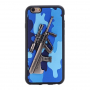 Пластикова панель з 3D мотивом рушниці Steyr AUG A1 для Apple iPhone 6S / 6 - синя