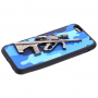 Пластикова панель з 3D мотивом рушниці Steyr AUG A1 для Apple iPhone 6S / 6 - синя