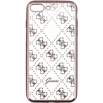 Guess 4G TPU чохол для iPhone 7 Plus / 8 Plus - рожево-золотий