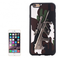 Пластикова панель з 3D мотивом рушниці Steyr AUG A1 для Apple iPhone 6S / 6 - біла