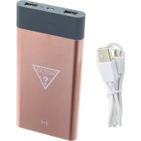 Guess powerbank з бездротовим зарядженням 8000mAh - рожева