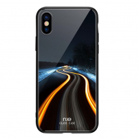 NXE kryt se skleněnou zadní stranou pro iPhone X - noční cesta