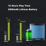 Бездротовий стерео динамік з 2000mAh акумуляторем та слотом для 32 GB карти пам'яті - сірий
