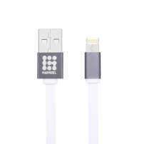HAWEEL кабель для синхронізаціїї та заряду з двійним 2 в 1 USB-A / Lightning micro USB роз'ємом для Apple та інших пристроїв - 1 m - білий