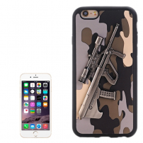 Пластикова панель з 3D мотивом рушниці Steyr AUG A1 для Apple iPhone 6S / 6 - сіра