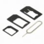 Подвійний різак на SIM картки - зі стандартної та Micro SIM обрізаний Nano або Micro SIM формат + перехідник з Nano SIM на Micro SIM та на стандартну SIM картку