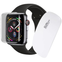 Rurihai загартоване 3D скло з UV клеєм та UV лампою для Apple Watch 44mm