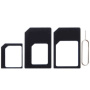 Перехідник з Nano SIM карти на Micro SIM та на стандартну SIM + перехідник Micro SIM на стандартну SIM карту - чорний