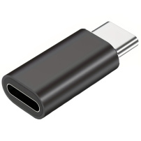 Адаптер lightning female на USB-C male - чорний