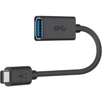 BELKIN Перехідник USB-A female / USB-C для iPhone / iPad / MacBook - 15 cm - чорний