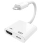 Перехідник lightning роз'єм з HDMI та lightning female для iPhone / iPad - білий