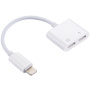 Хаб lightning роз'єм для зарядки та прослуховування музики одночасно для iPhone - білий